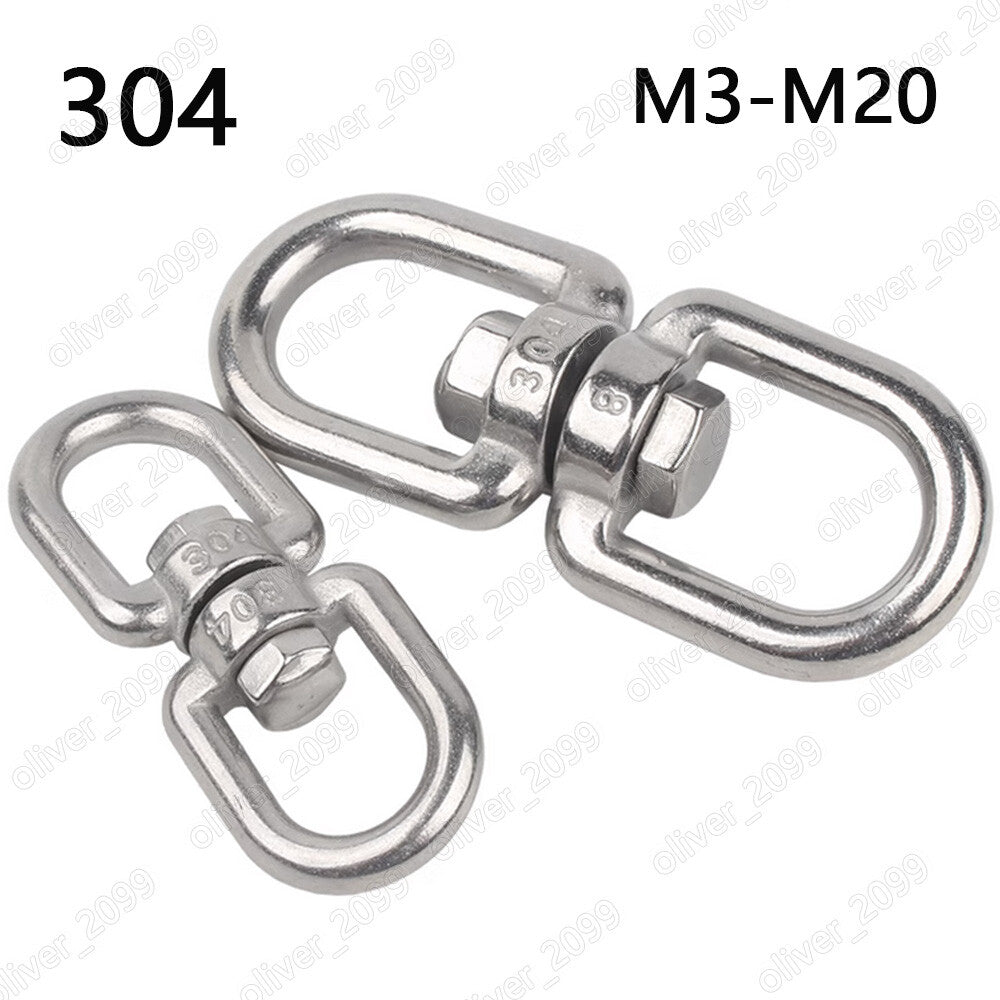 304 Stainless Steel 8-shaped Rotating Rings Universal Rings Buckle Rings M3-M20