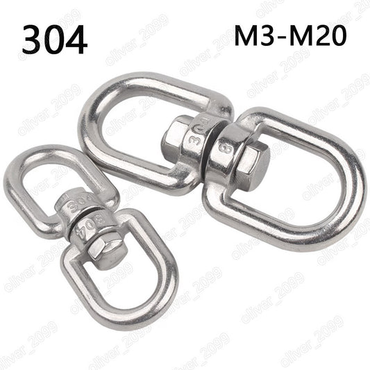 304 Stainless Steel 8-shaped Rotating Rings Universal Rings Buckle Rings M3-M20