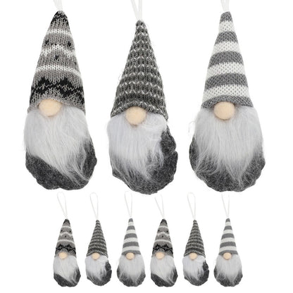 ya 25  6Pcs Decorative Small Faceless Doll Or ments Xmas Themed Gnome Pendants