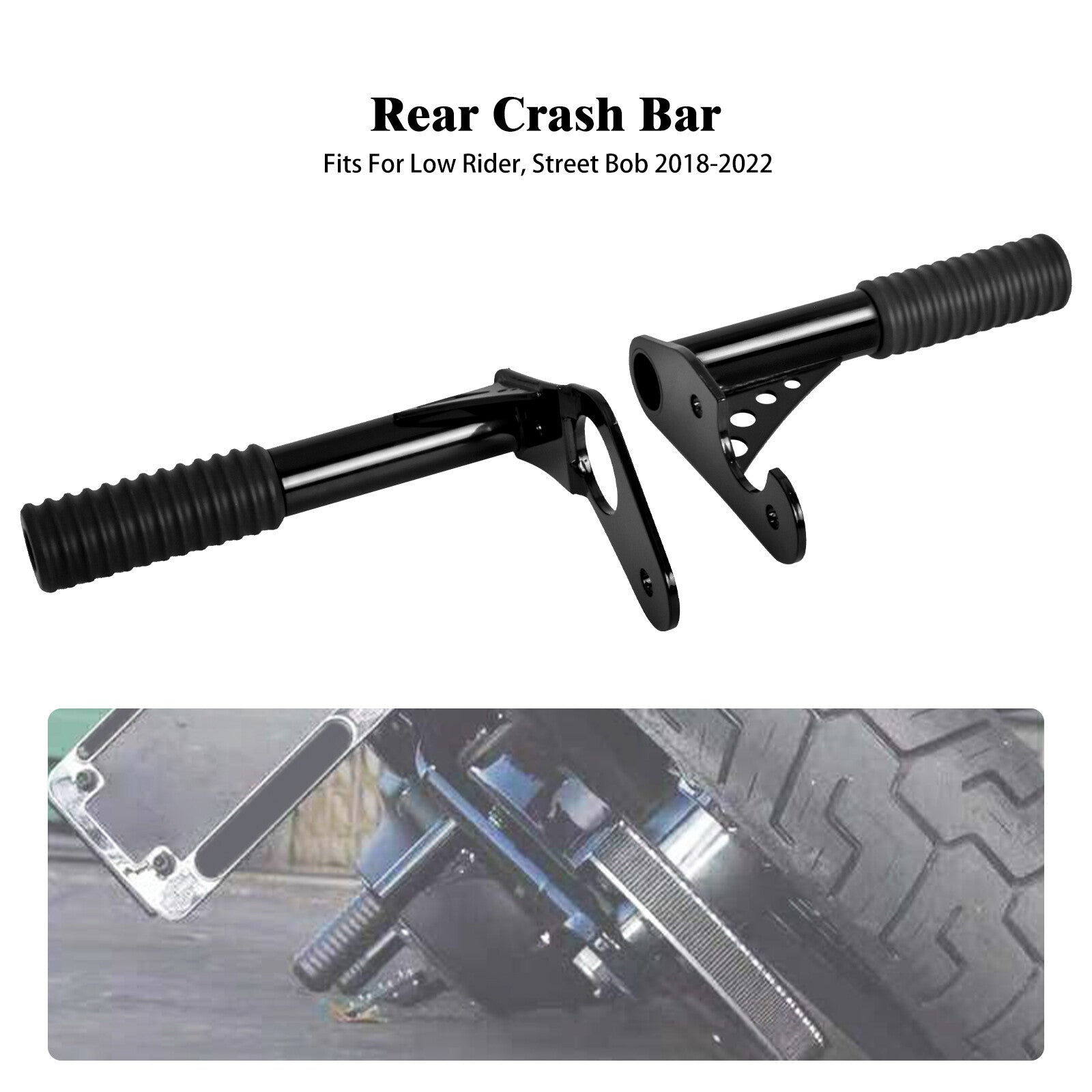 ya 2 6.30 Rear Highway Passenger Foot Pegs Crash Bar for Harley Softail Low Rider 18-2023