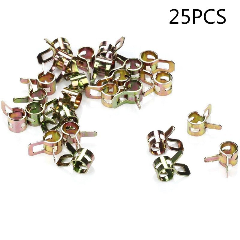 ya 14 1/4 inch Fuel Line Clamps Spring Clip Action Clamps 25pcs Brand New