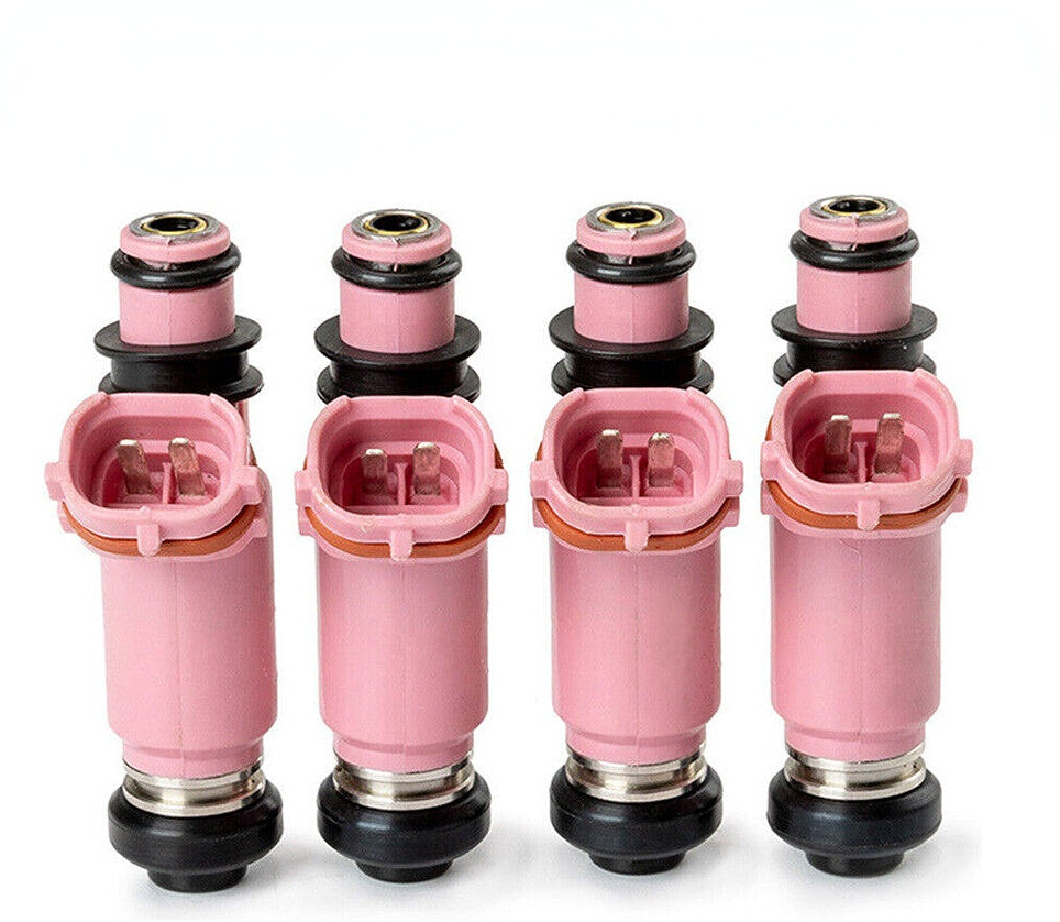 ya 1 8.5.1 for Subaru STI WRX Forester Set of4 New Pink 565cc Fuel Injectors 16611AA370