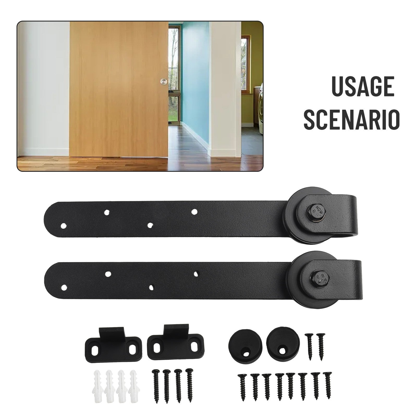 ya 14 Sliding Barn Door Hardware Kits For Cabinet Doors Rail Set Smooth Silent