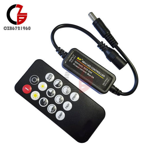 ya 14 6A LED Dimmer RF Wireless 14Key Remote Control LED Strip Light Controller