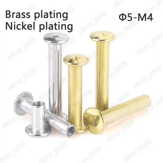 Brass Nickel Plating Steel Chicago Screws Kit Binding Screws Studs Rivets ÆÓ5-M4