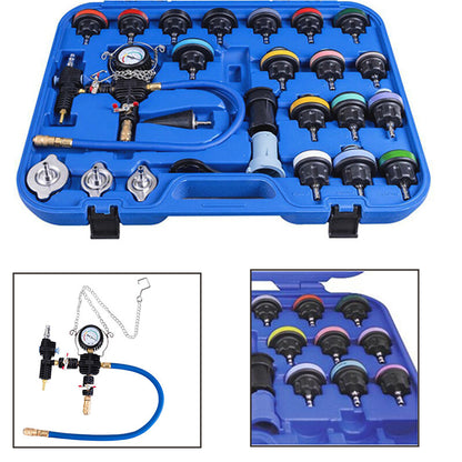 ya 14 28Pcs Universal Radiator Pressure Tester Vacuum Type Cooling System Test Deto