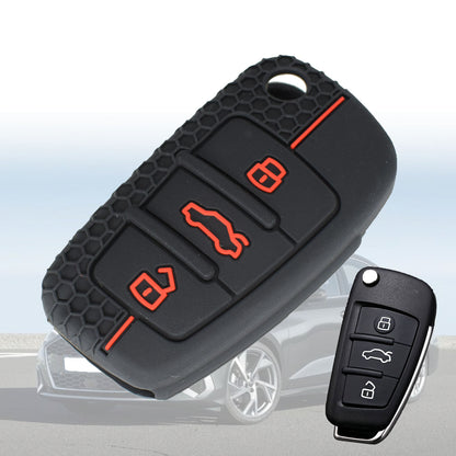 ya 5 8.7 Silicone Key Cover Shell Fob Case for Audi A1 S1 A3 S3 A4 A6 RS6 TT Q3 Q7 Rubber