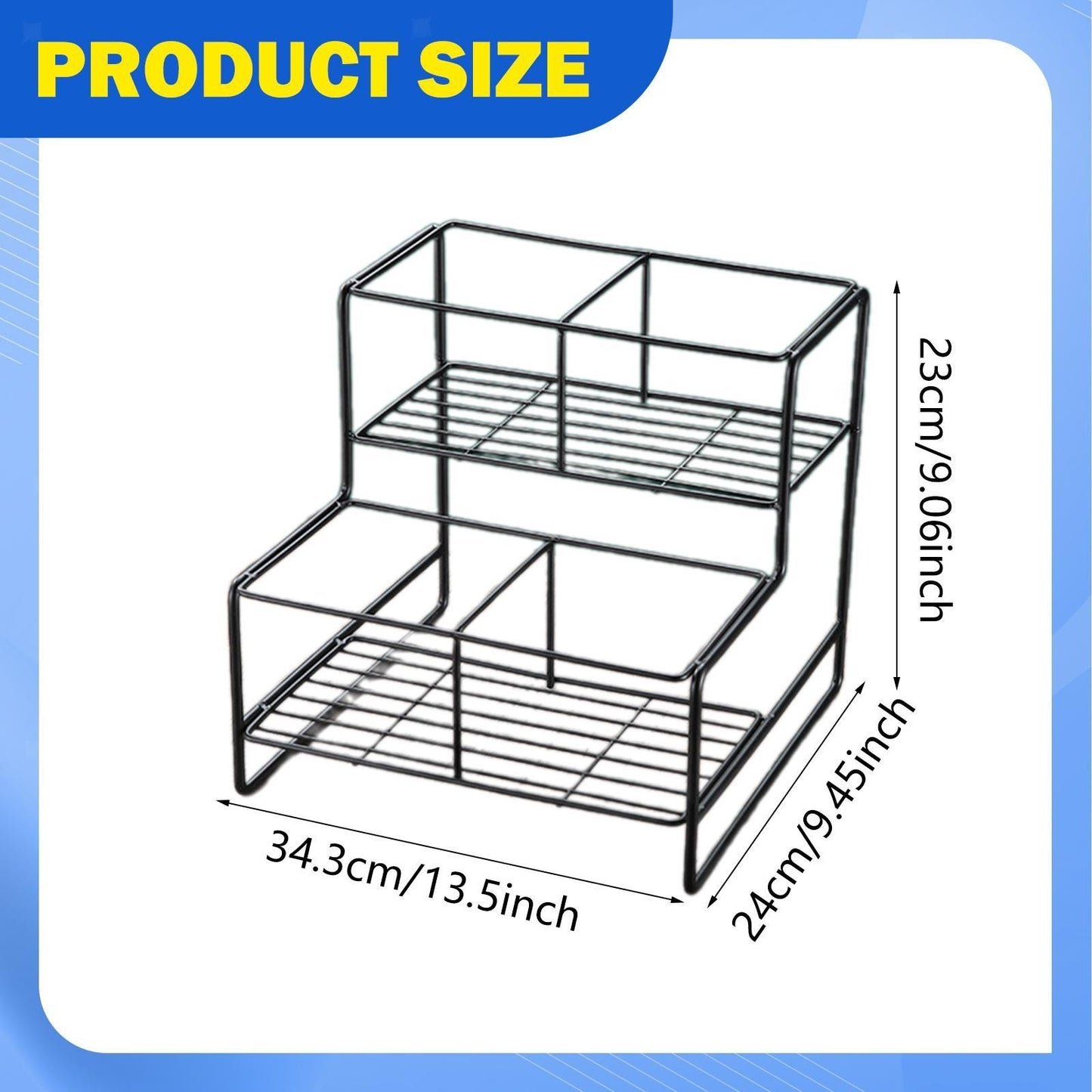 ya 25 Coffee Syrup Rack Organizer Metal Coffee Syrup Dispenser for Pantry Cabinet