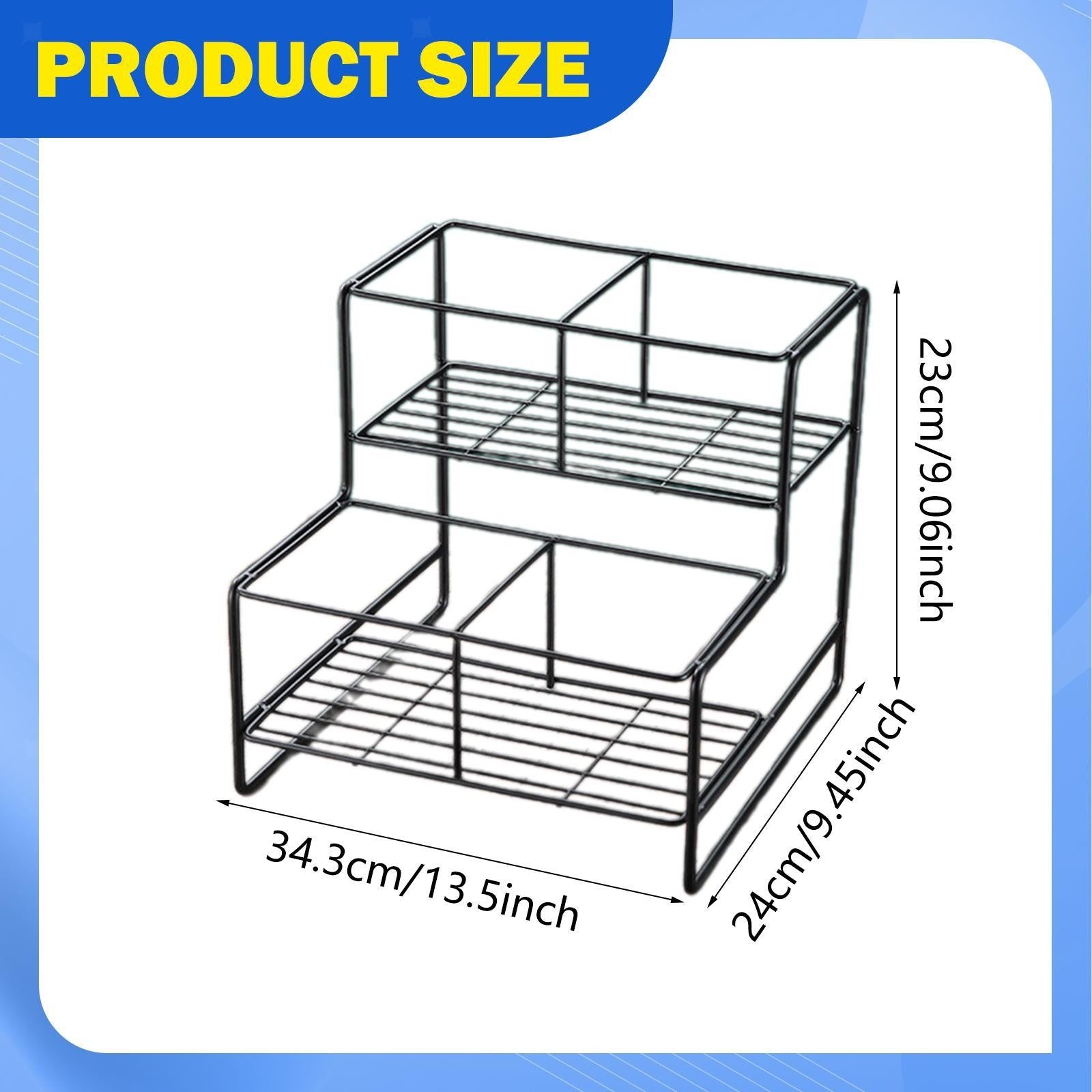 ya 25 Coffee Syrup Rack Organizer Metal Coffee Syrup Dispenser for Pantry Cabinet