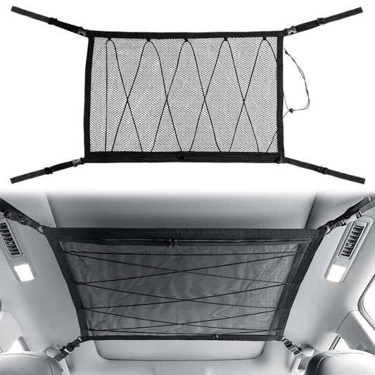 ya 5 6.16.2 for Volvo Car Ceiling Storage Bag Double-Layer Mesh Universal Cargo Net Travel