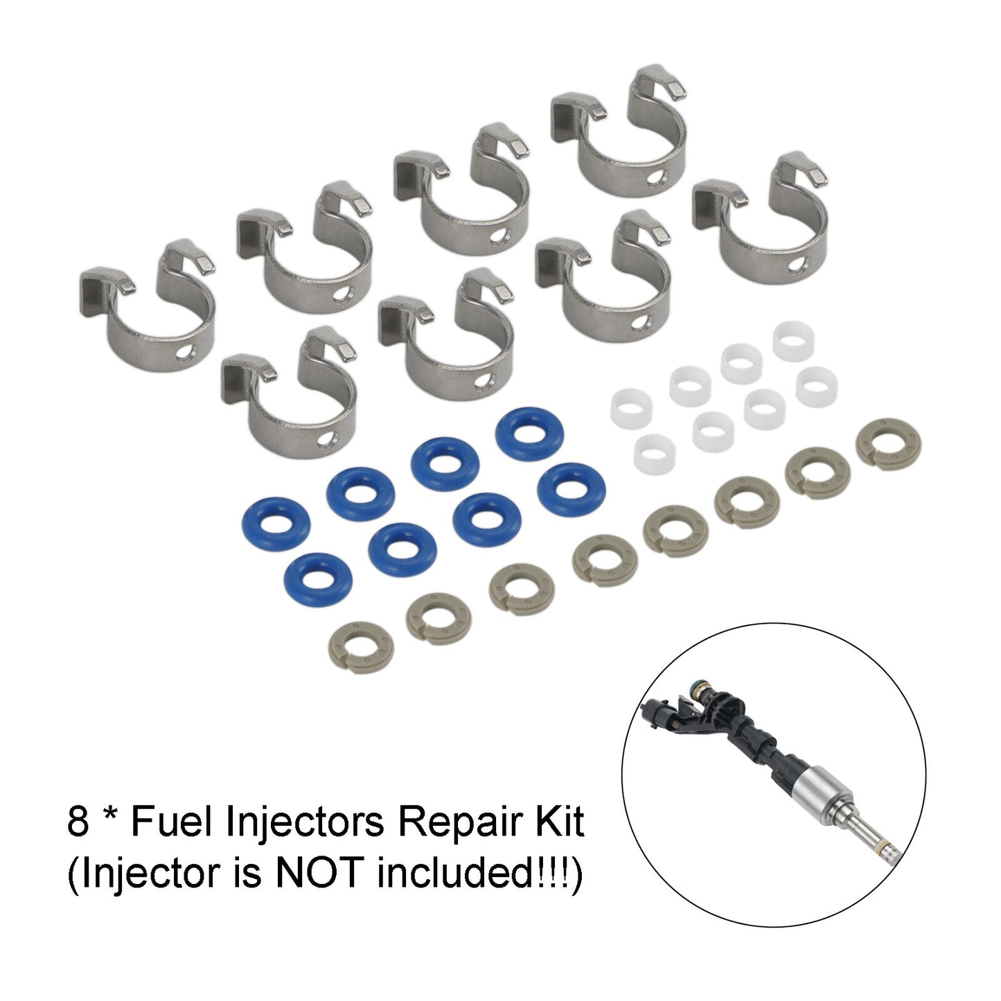 ya 1 8.5.3 8PCS Fuel Injectors Repair Seal Kit 0261500105 for Range Rover for Jaguar 5.0L
