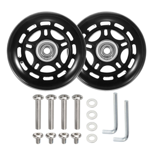ya 12 5.21 2 Set Luggage Suitcase Wheels Replacement Rubber Swivel Caster Wheels 75x24mm