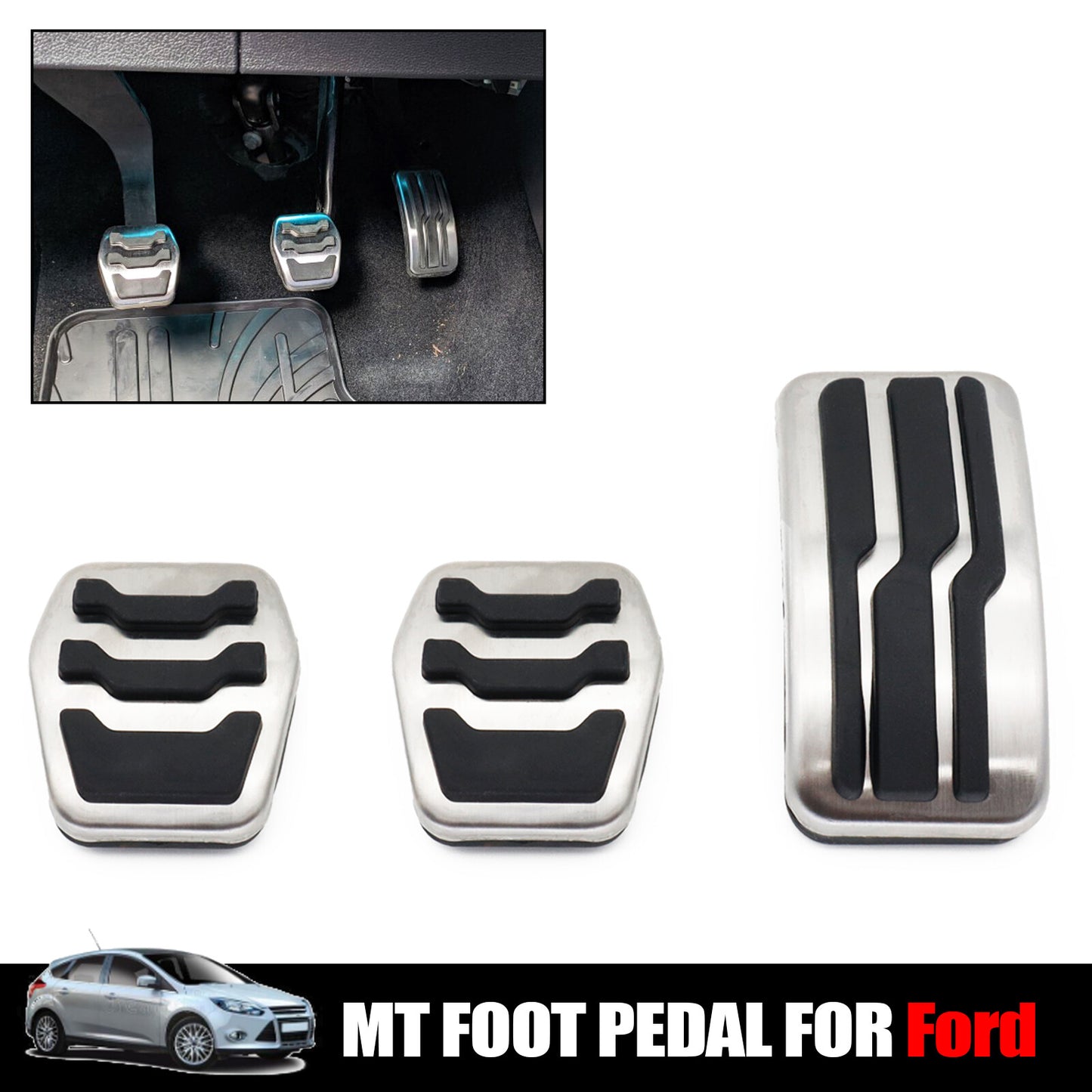 ya 9 6.5.2 Car Fuel Brake Pedal Cover for Ford Focus MK2 3 4 RS ST Explorer Mondeo Escort
