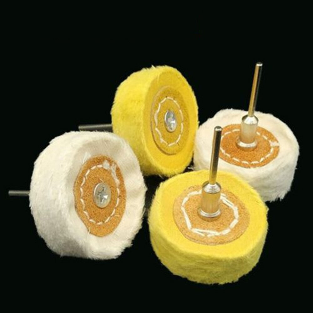 ya 17 2 Polish Cloth Wheel 3mm Shank Brush Head Buffing Attachment For Rotary Tools.