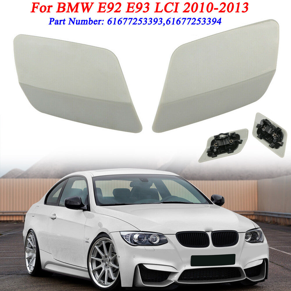 ya 27 6.18.2 2x Front Bumper Headlight Washer Nozzle Cover Cap for BMW E92 E93 LCI 328i 335i