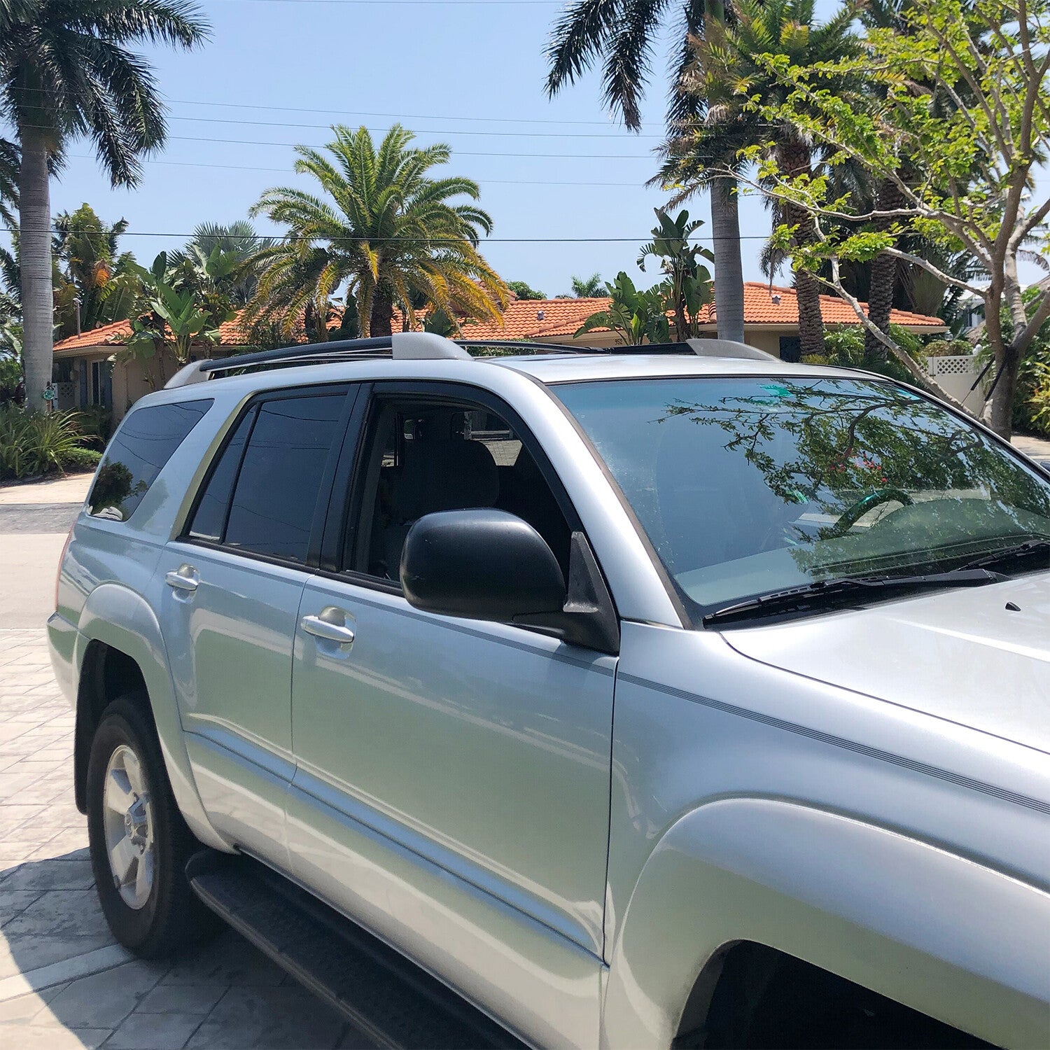 ya 5 8.7 Fit for Toyota for 4Runner N210 2003-2009 Roof Rail Rack End Cover Shell Cap Silver
