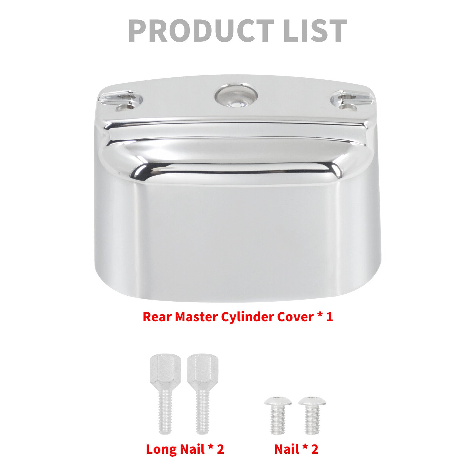 ya 1 8.25.2 shuiyin Chrome Rear Brake Master Cylinder Cover for Harley Road Electra Glide 2000-2007