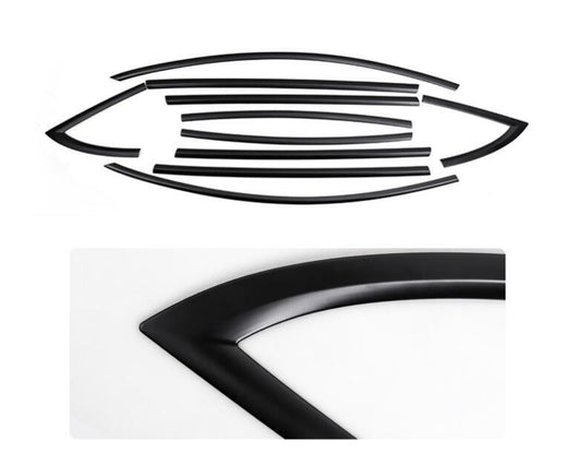 ya 2 6.26.2 for for Tesla for Model 3 10PCS ABS matte black Car Window Strip Cover 2018-2024