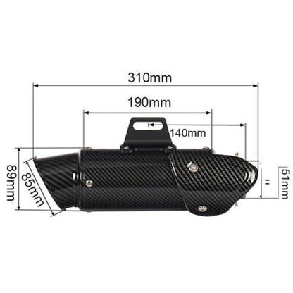 ya 5 8.7 Motorcycle Pipe Insert Muffler 51mm Tail Tip Vent Pipe Baffle Silencer