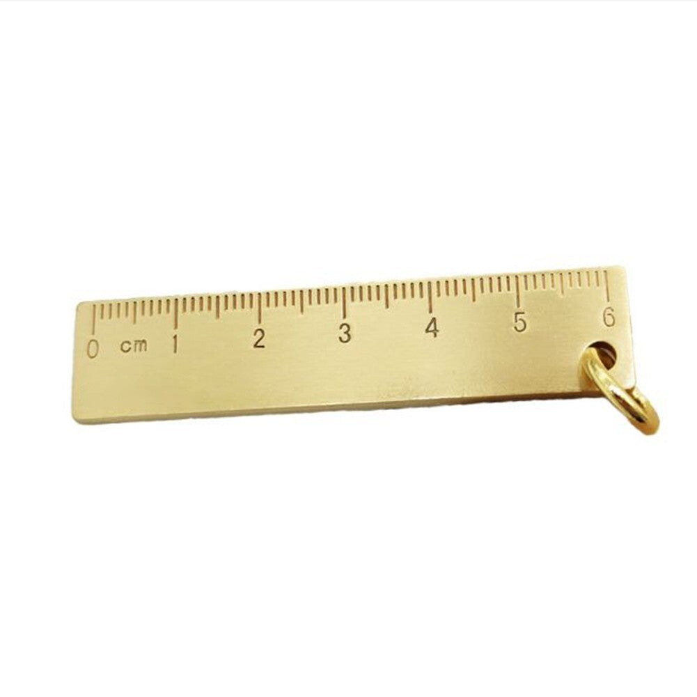 ya 14 1X Small Copper Ruler 3mm Thickened Brass Metal-Ruler Copper Key-Pendant New