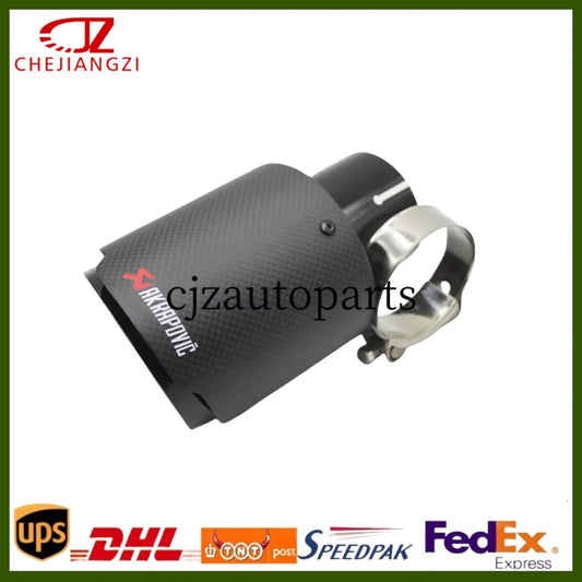 ya 4 6.17.2 1PCS Matte Black Carbon Fiber AKRAPOVIC Tip 3''/3.5''/4''/4.5''Tailpipe