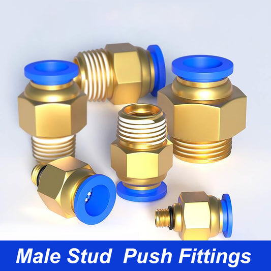 Male Stud Penumatic Push Fit Bspt, Metric Push in Fittings 4mm/6mm/8mm/10mm/12mm