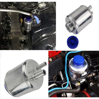ya 5 8.7 Aluminum Alloy Racing Power Steering Fluid Reservoir Tank 90mm Fill Neck