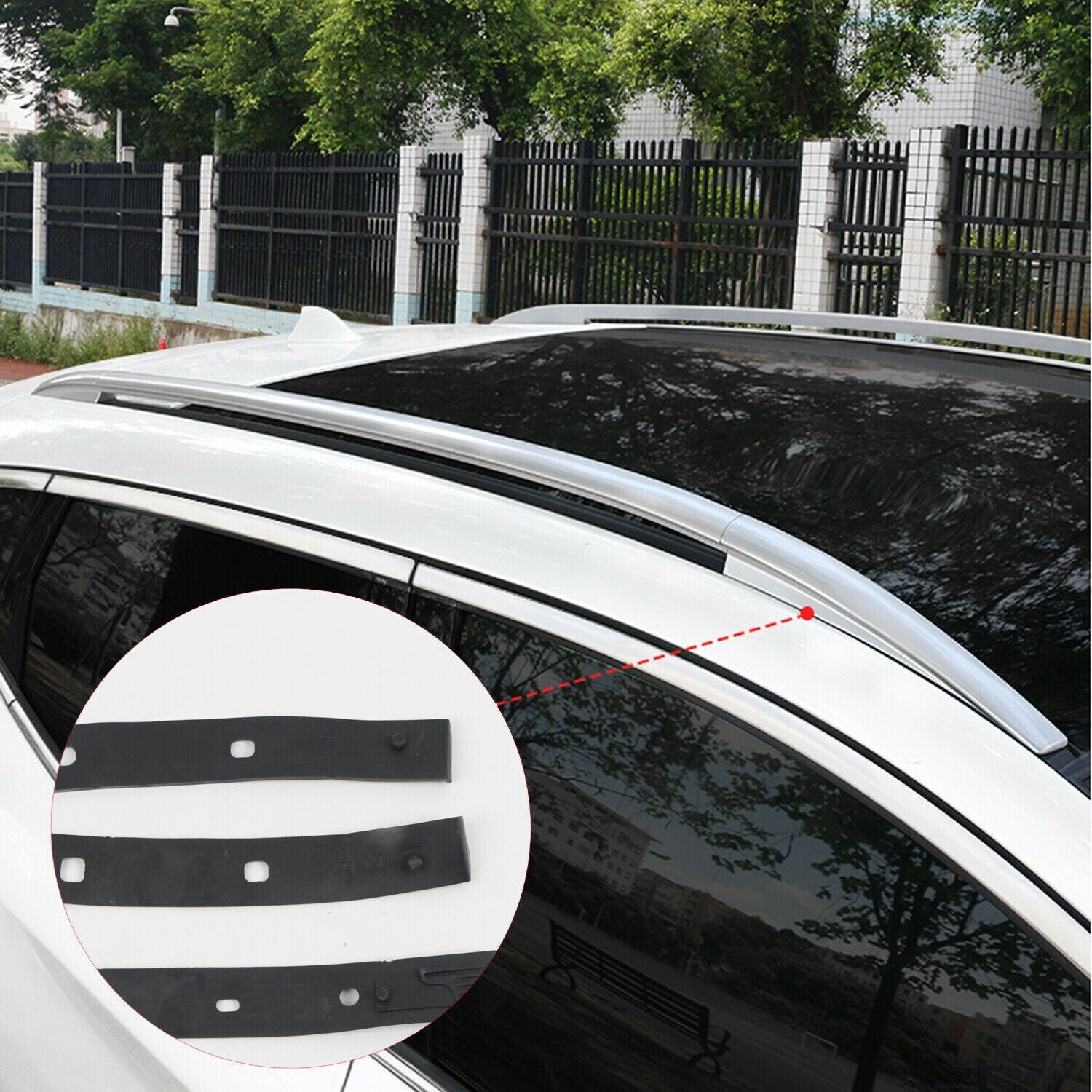 ya 5 8.7 for Nissan Rogue Sport 2017 - 2019 Silver Roof Rack Rails Luggage Rack
