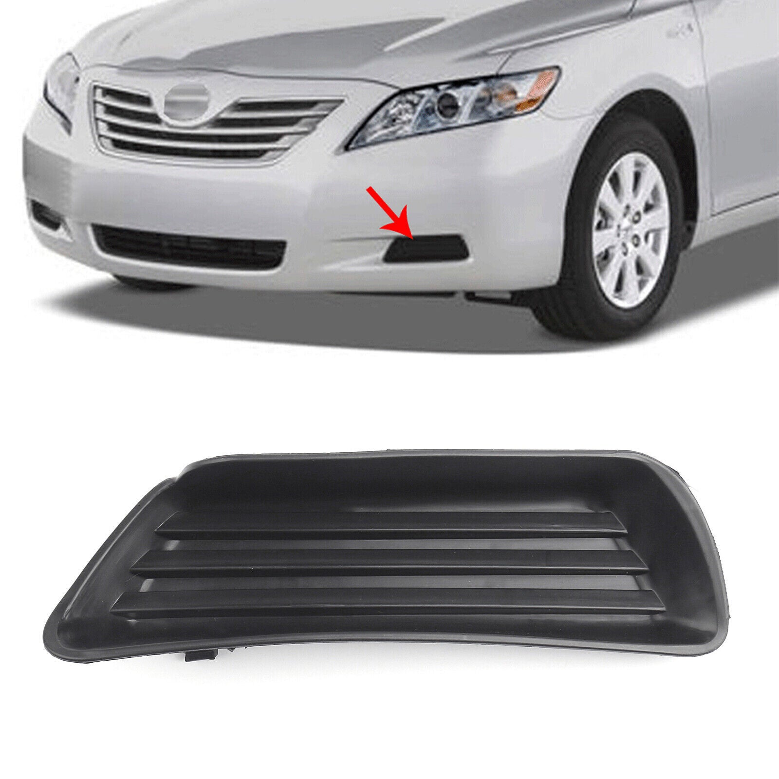 ya 1 8.5.1 Fit For 2008-09 for Camry Front Bumper Fog Light Cover W/O FOG Left Side