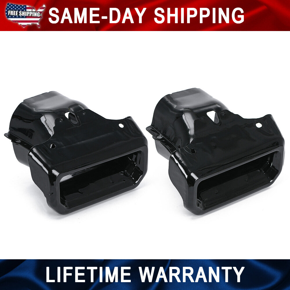 ya 4 6.17.2 Tips Bezels Gloss Black For 2019-2024 for Chevy for Silverado for GMC for Sierra 1500