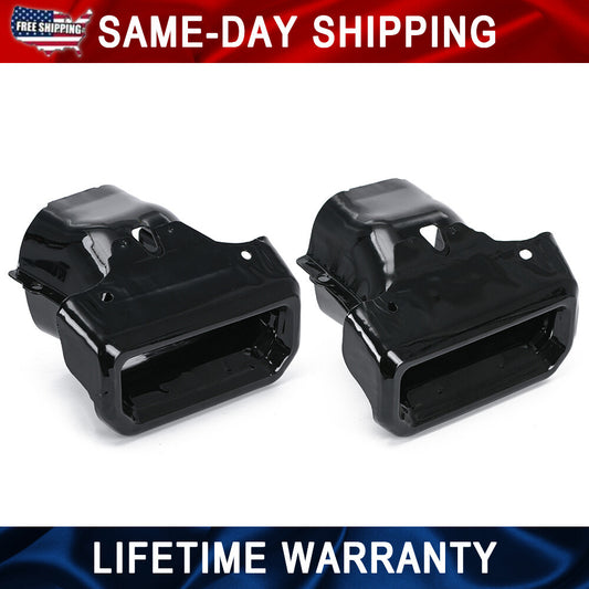 ya 4 6.17.2 Tips Bezels Gloss Black For 2019-2024 for Chevy for Silverado for GMC for Sierra 1500