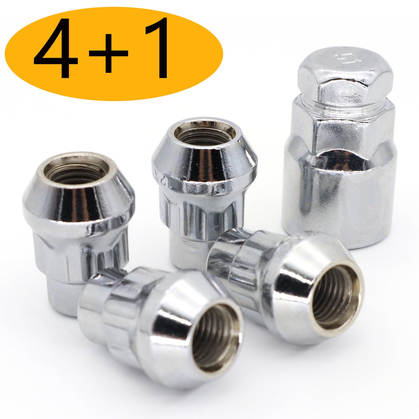 ya 8 5.27.2 4X Car M12 X 1.5 Locking Wheel Nuts Tapered for SEAT & Key for Ford Fiesta 1971-2023