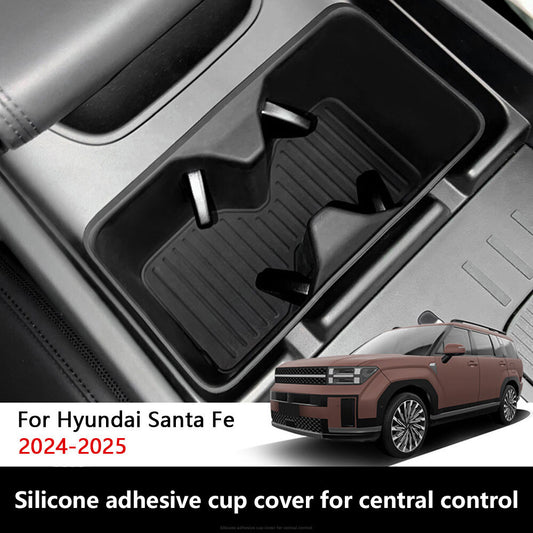 ya 2 6.26 For 2024-2025 for Hyundai Santa Fe Center Cup Holder Insert Cover Mat Cushion Guard