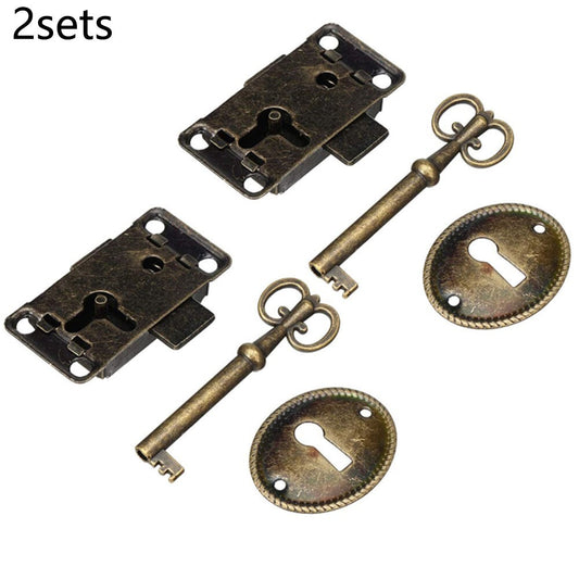 ya 14 Lock Decorative Cover Antique Vintage Style Bronze For Varoiuse Wooden Boxes