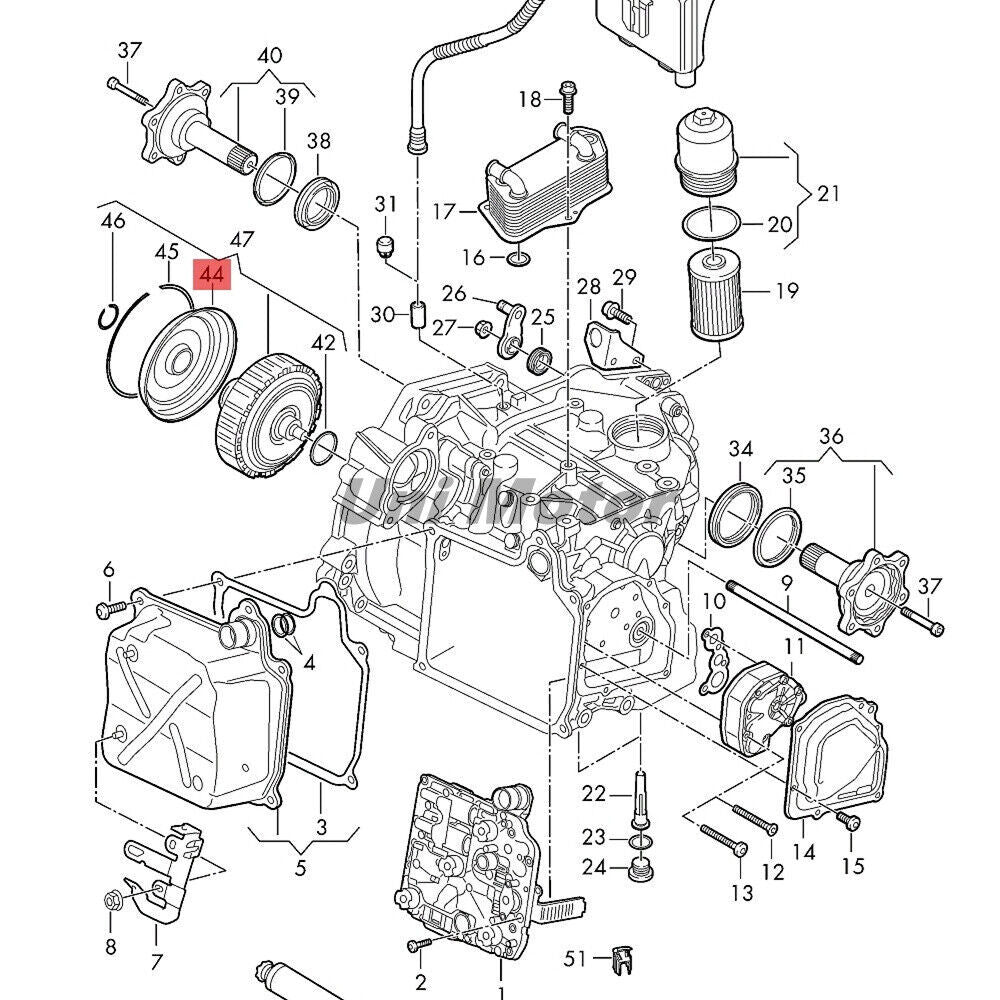ya 1 8.5.4 02E301205C for VW for JETTA 02E 6 Speed for DS g Transmission Clutch Cover Protective Cover 