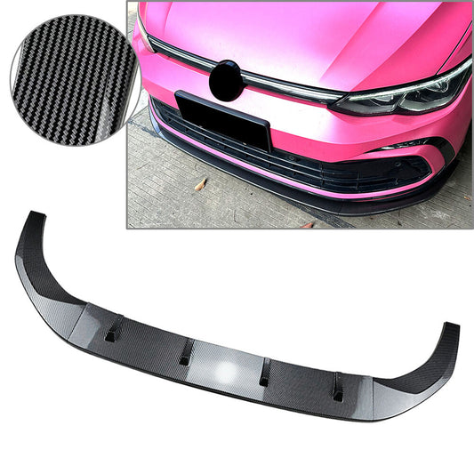 ya 4 6.17 Front Splitter Spoiler Lip Body Kit for VW for Golf MK8 GTD GTE R R-Line Car Black