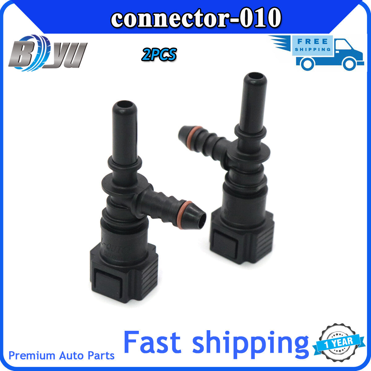 ya 5 8.7 Tee Connector Fuel Line Fitting Connecting Tube 6mm Female 7.89mm ID6 Female 2