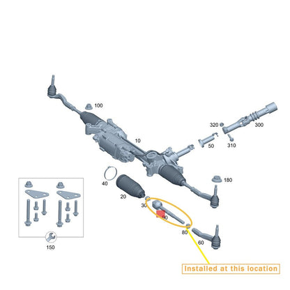 ya 5 8.7 Suitable for Mercedes-benz C200 C300 inner rod ball joint OE: 2064606900