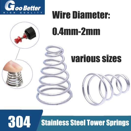 0.4mm-2mm ÆÓ A2 304 Stainless Steel Conical Cone Compression Spring Springs