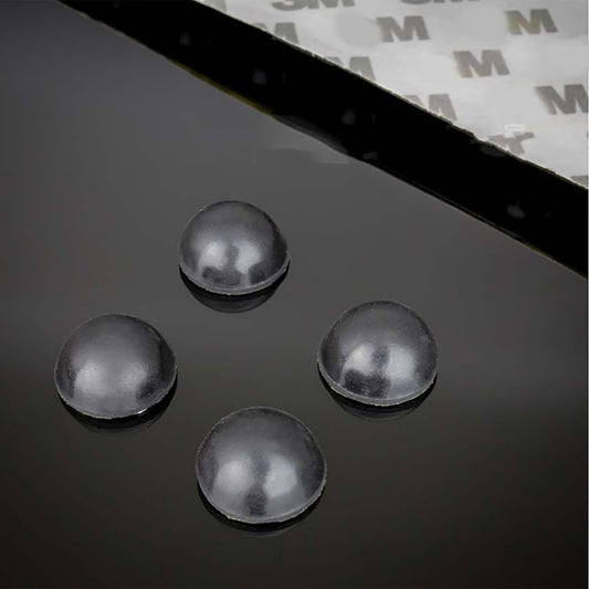 16 x 8mm Hemisphere Black Rubber Foot Pad Feet Bottom Base Cove Self-stick