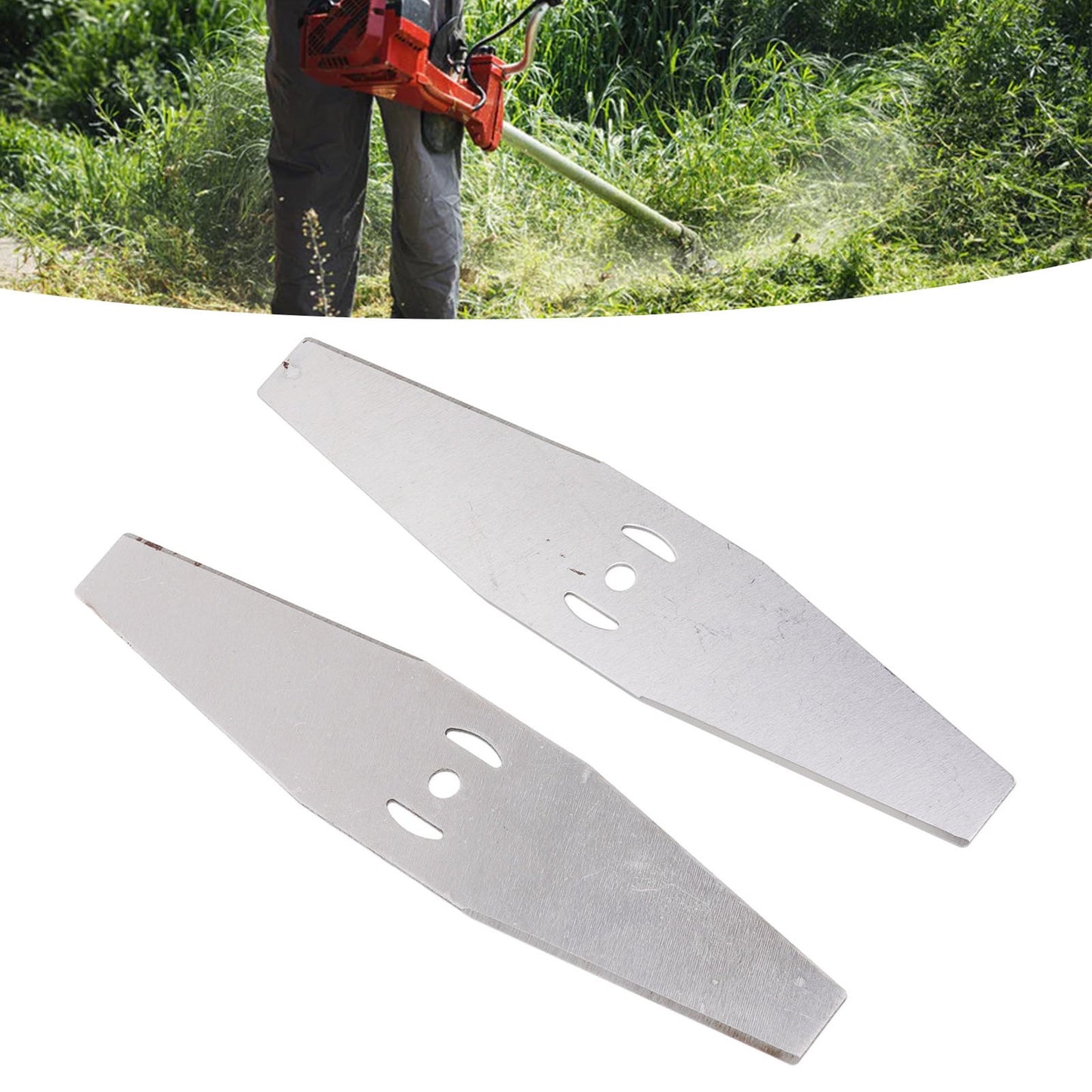ya 17 5pcs Grass Trimmer Replacement Blades Steel Electric Mower Head Blades