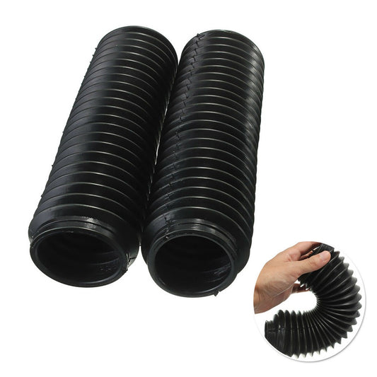 ya 4 6.17.2 1Pair Black Motorcycle Front Fork Rubber Gaiters Boots For CQR 245x58x39mm