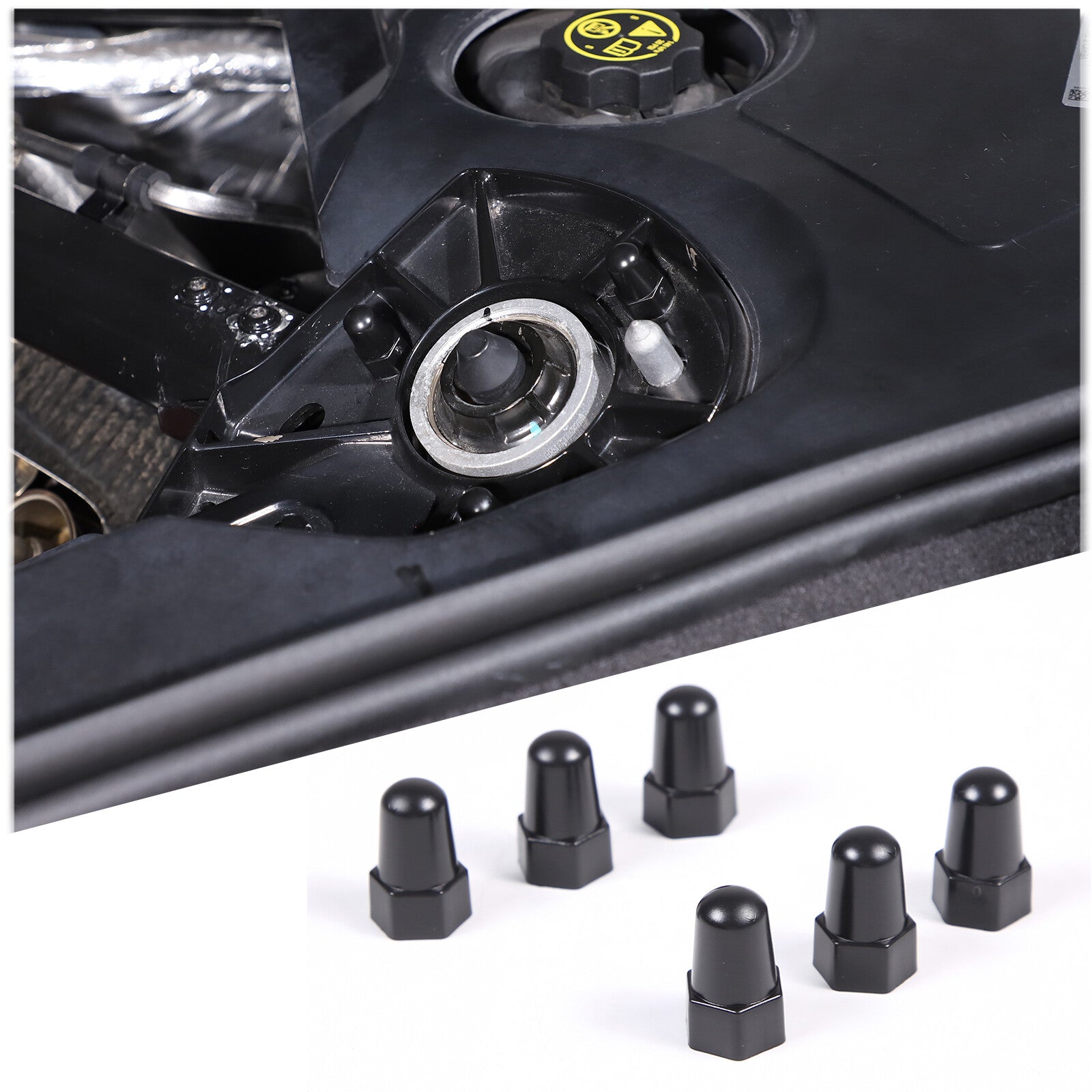 ya 1 8.5.1 Engine Fuel Rail Covers Pair LH and Right Hand for 2014 - 2019 for Corvette C7 Silver Alloy