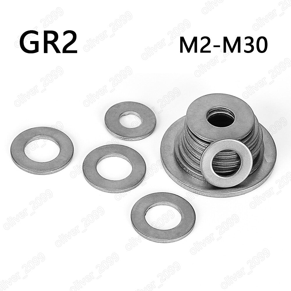 Titanium Metric Flat Washer M2 M2.5 M3 M4 M5 M6 M8 M10 M12 M14 M16 M18 M20-M30