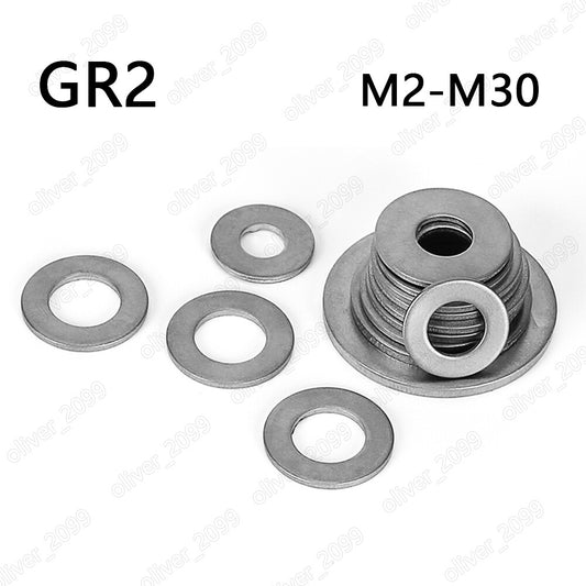 Titanium Metric Flat Washer M2 M2.5 M3 M4 M5 M6 M8 M10 M12 M14 M16 M18 M20-M30