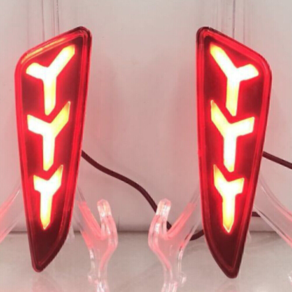 ya 5 8.7 Fit for Toyota CHR 2017-2018 Red Rear Bumper Rear Lights Lamps LH+RH Tailli