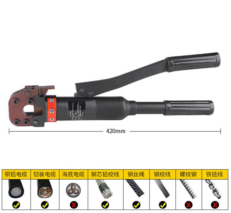 ya 25 New 6T Hydraulic Cable Rope Scissors Metal Wire Cutting Tool Bolt Cutter 4-20mm