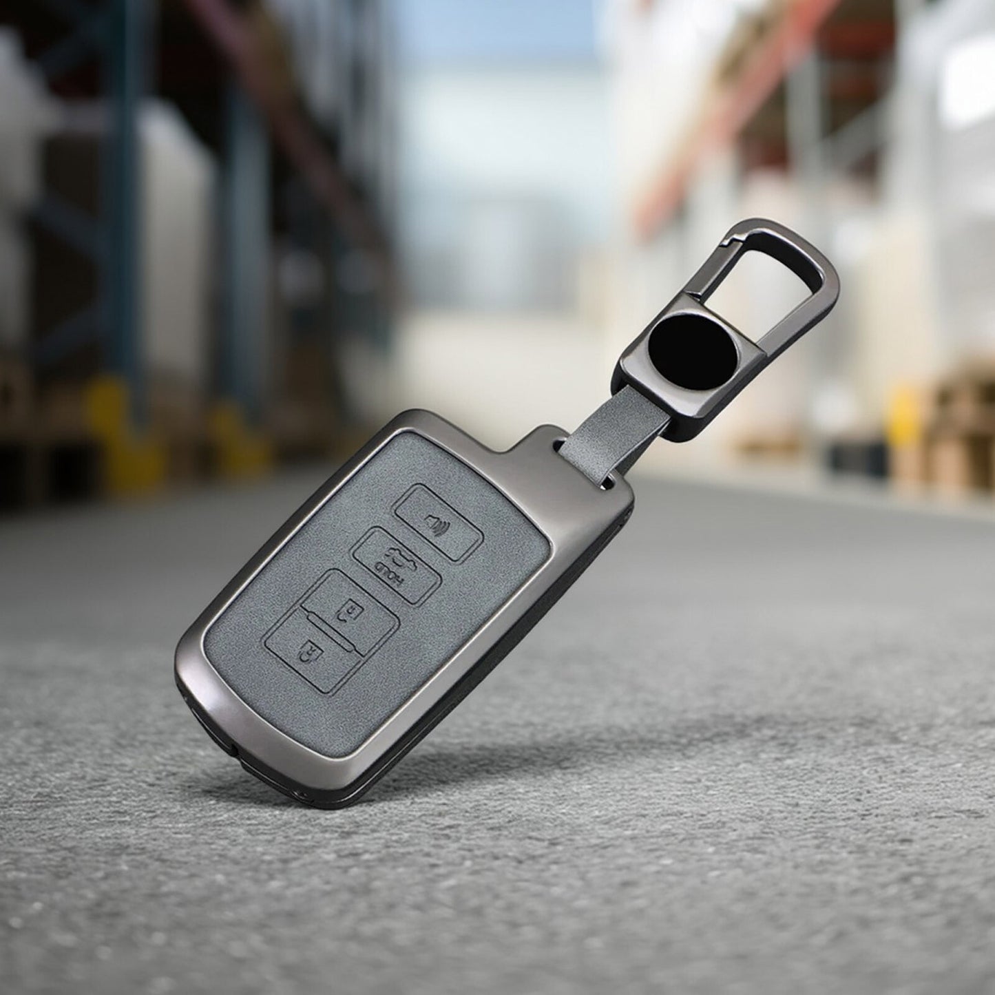 ya 10 5.28 Metal Leather Key Fob Case Cover Keychain for Toyota for Camry for RAV4 Tacoma TundrasSR