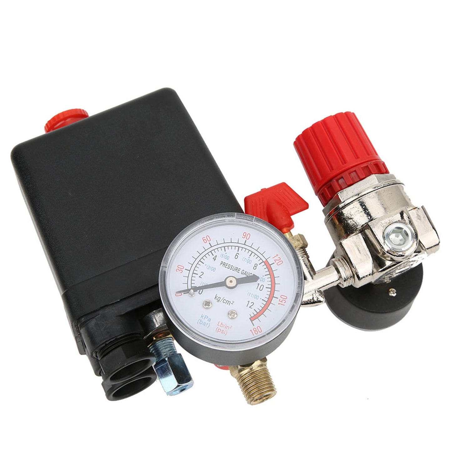 ya 14 Pressure Valve Switch 4-Holes Manifold Relief Regulator Gauges Air