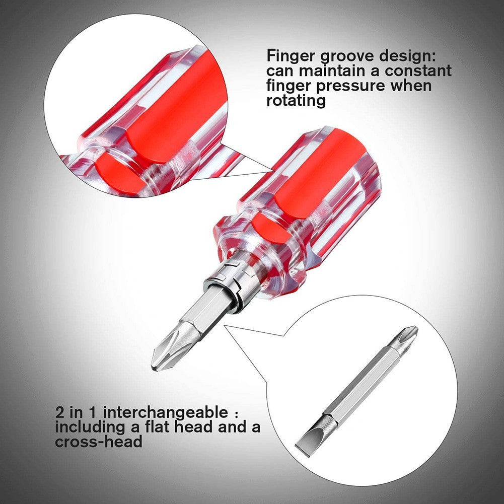 ya 26 Screwdriver Tool Machines Interchangeable Short Handle 6Pcs Anti-slip